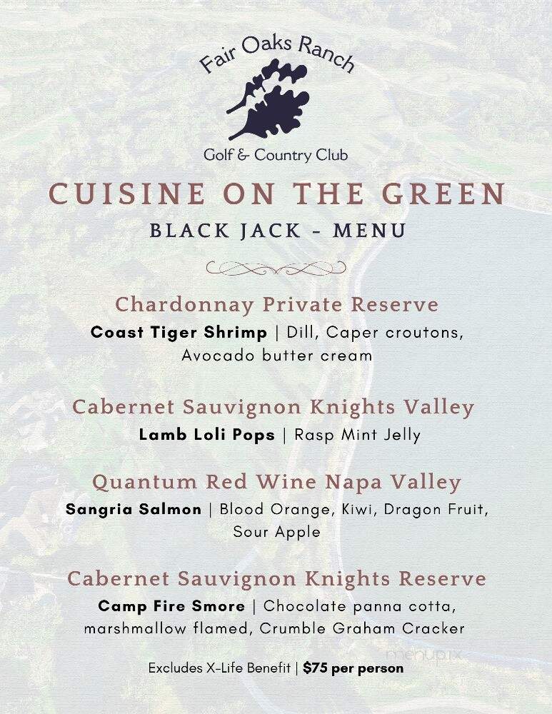 Fair Oaks Ranch Golf & Country - Fair Oaks Ranch, TX menu_pic