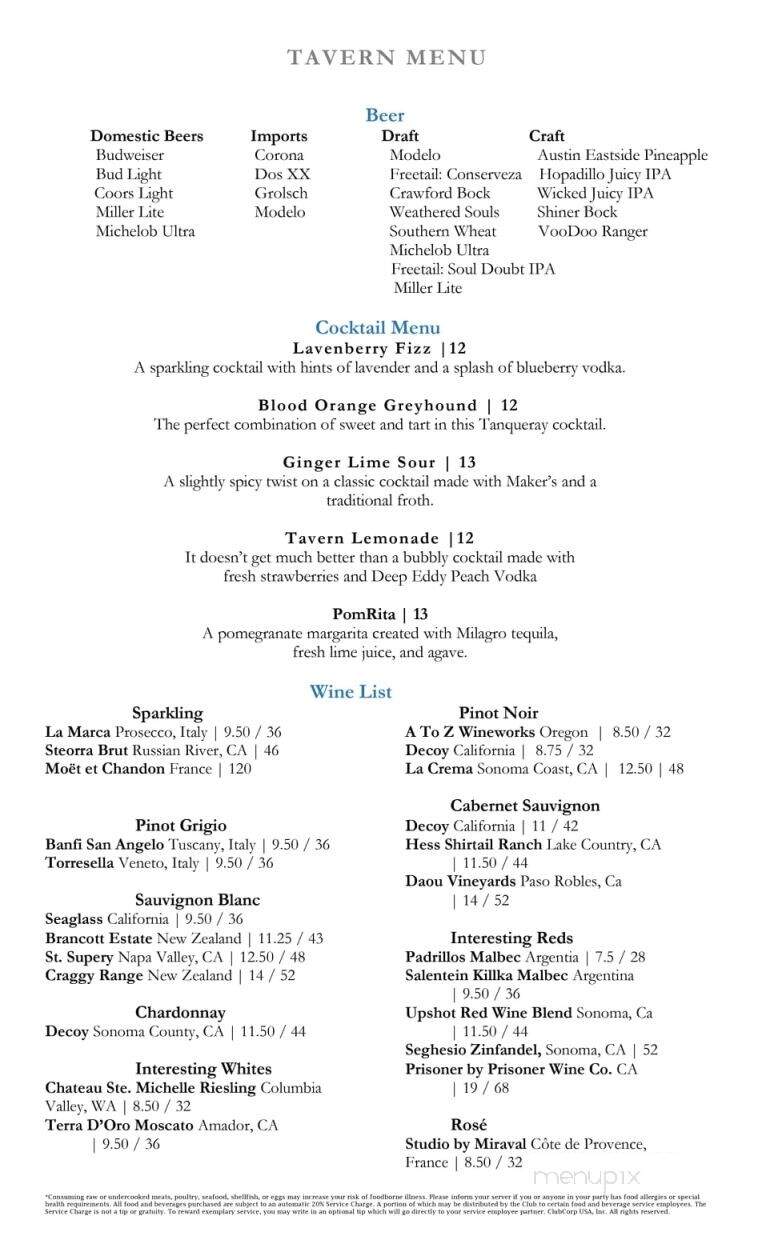 Fair Oaks Ranch Golf & Country - Fair Oaks Ranch, TX menu_pic