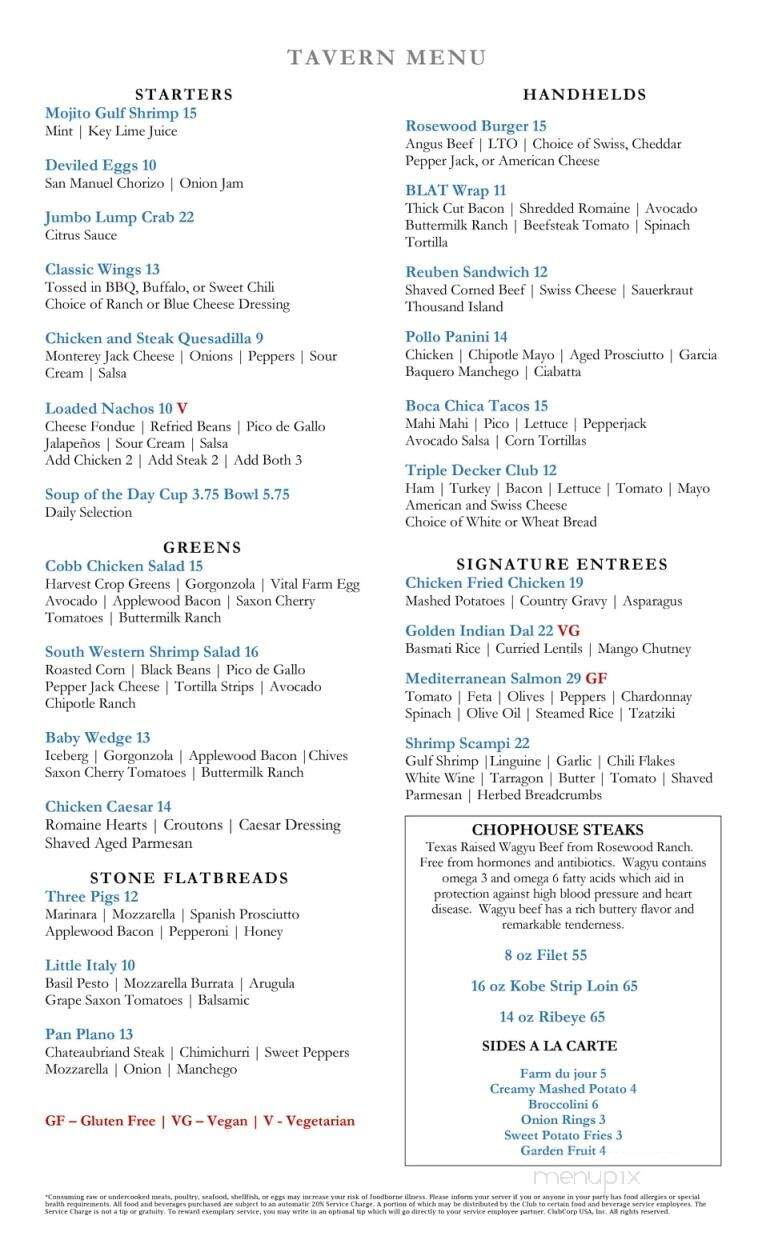 Fair Oaks Ranch Golf & Country - Fair Oaks Ranch, TX menu_pic