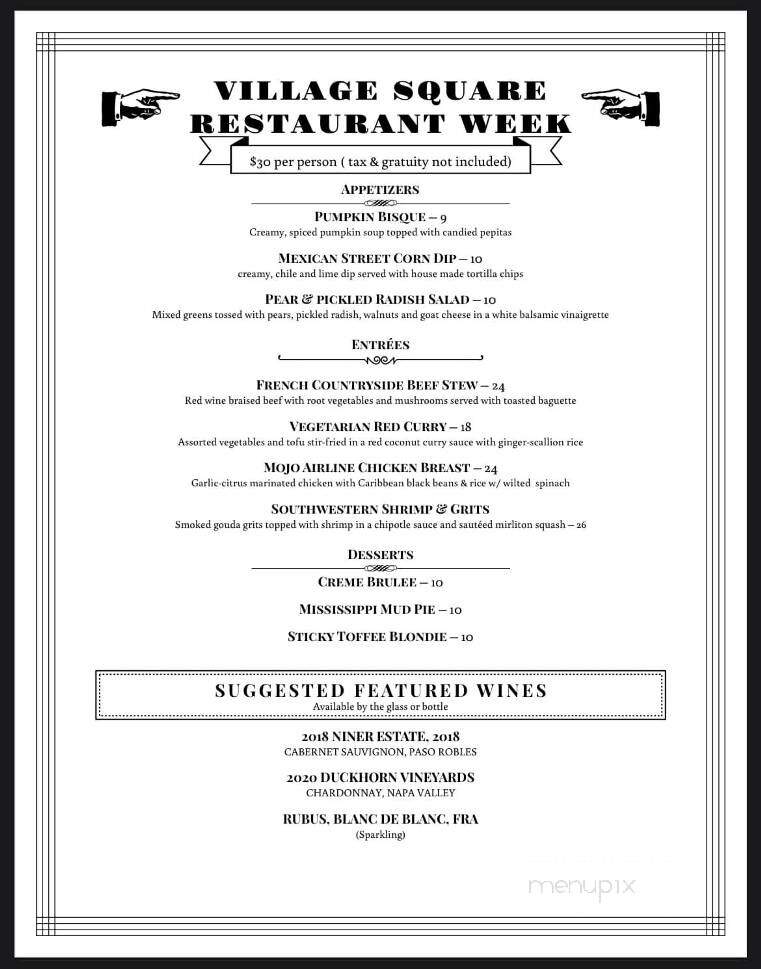 Village Square Restaurant - Winchester, VA menu_pic