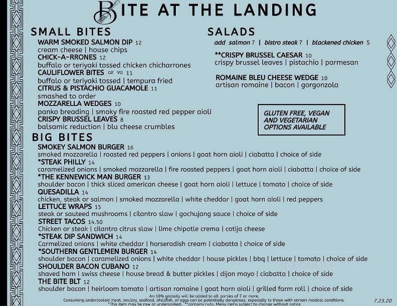 Bite at the Landing - Kennewick, WA menu_pic