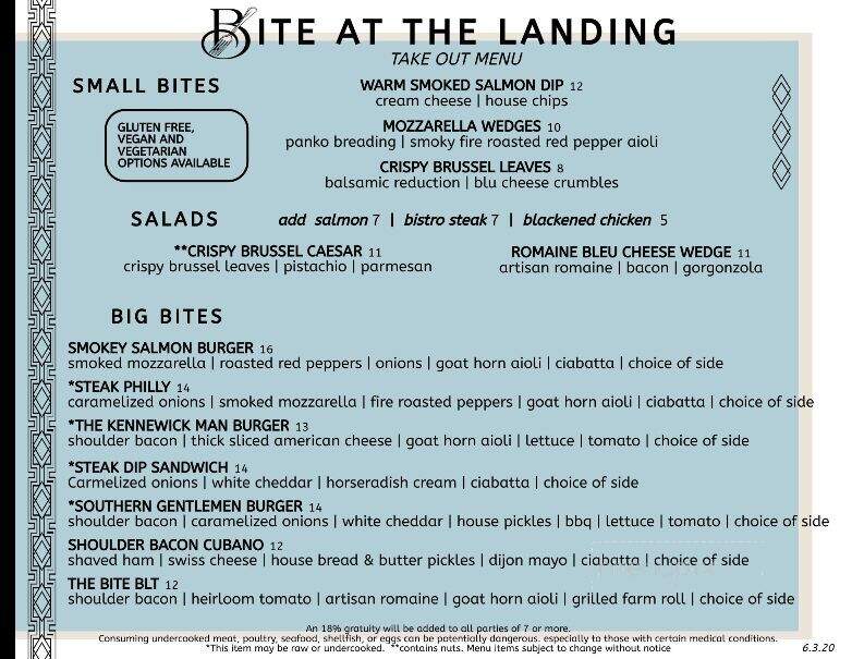 Bite at the Landing - Kennewick, WA menu_pic