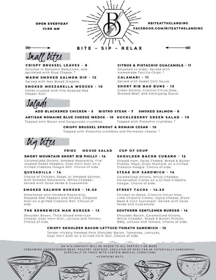 Bite at the Landing - Kennewick, WA menu_pic