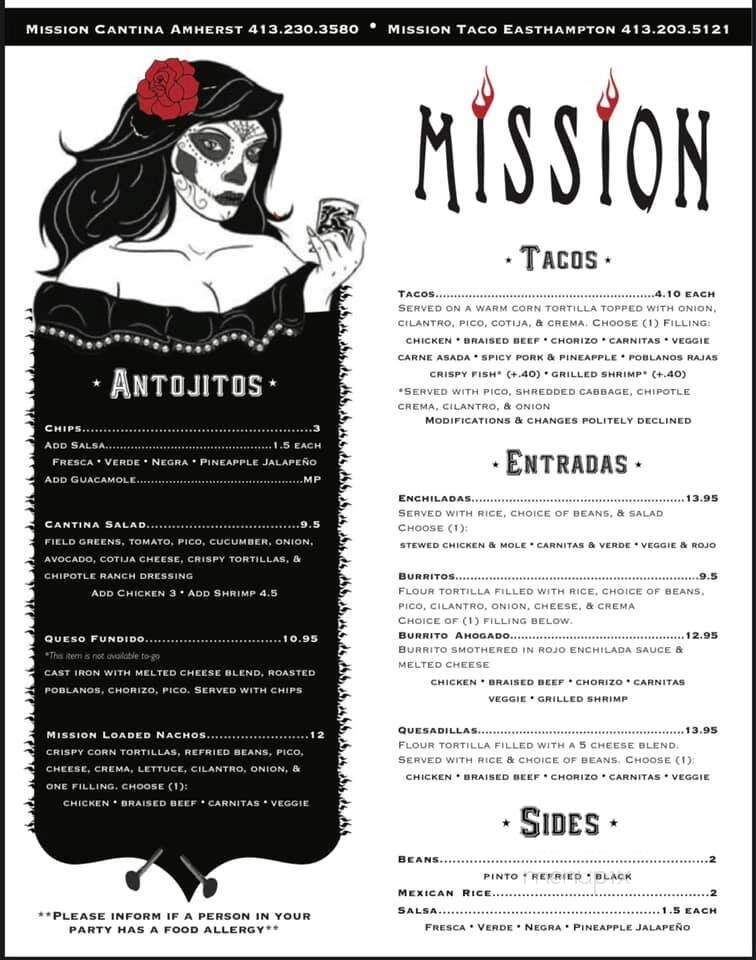 Mission Cantina - Easthampton, MA menu_pic