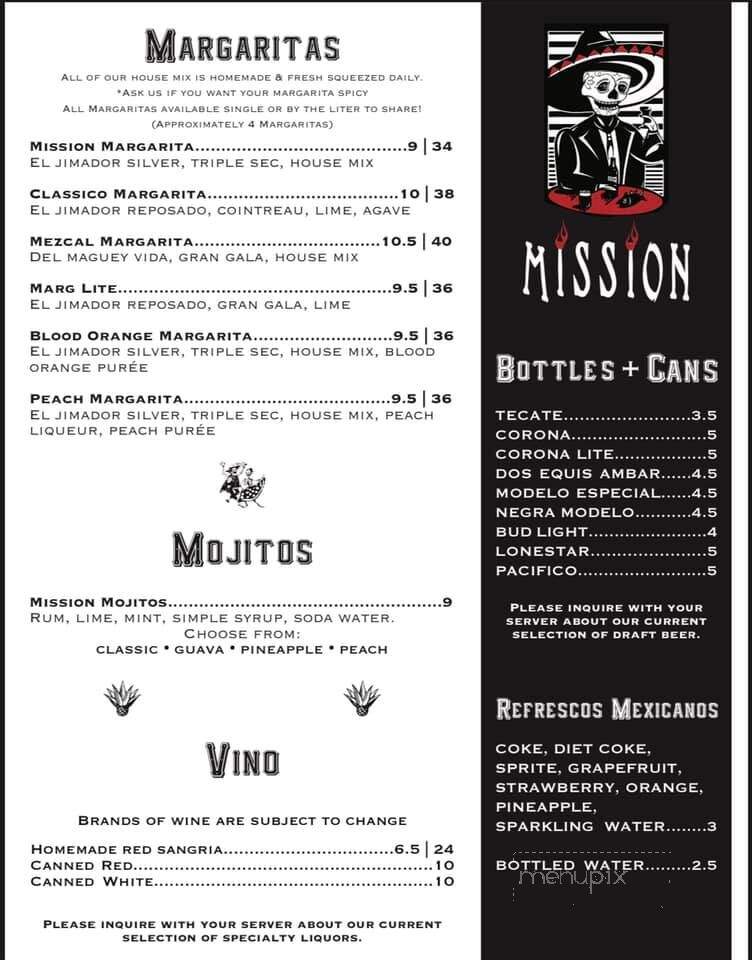Mission Cantina - Easthampton, MA menu_pic
