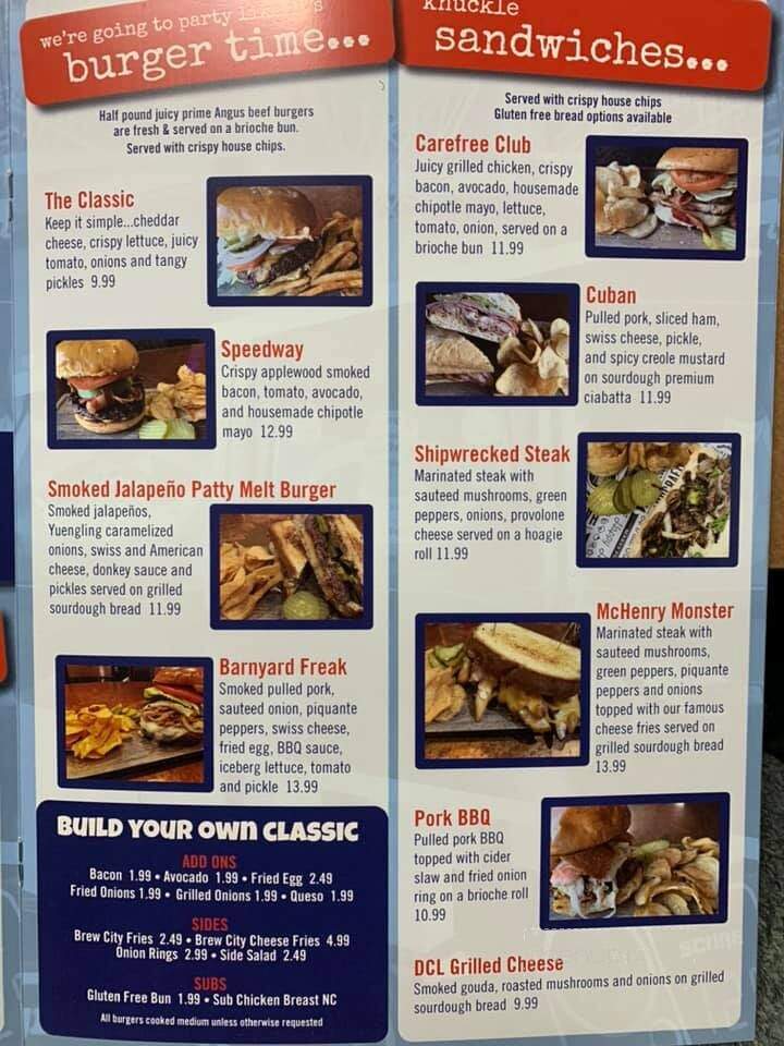 Deep Creek Funzone - McHenry, MD menu_pic
