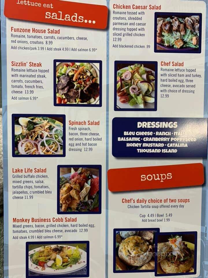 Deep Creek Funzone - McHenry, MD menu_pic