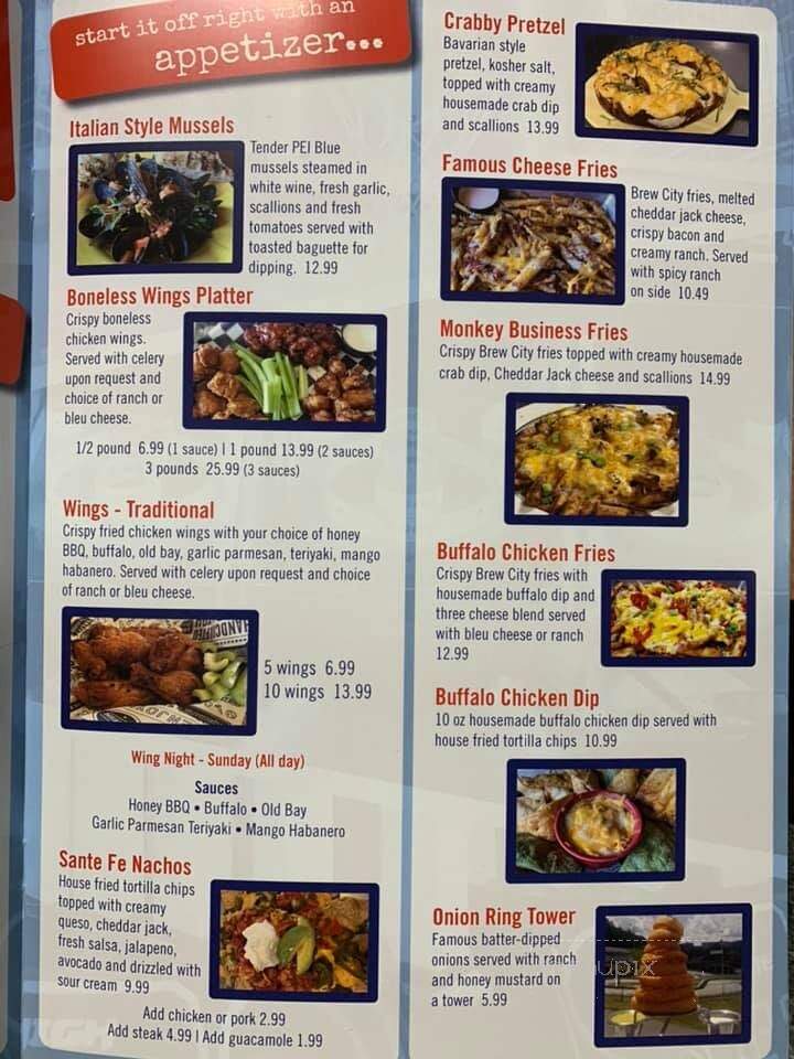 Deep Creek Funzone - McHenry, MD menu_pic