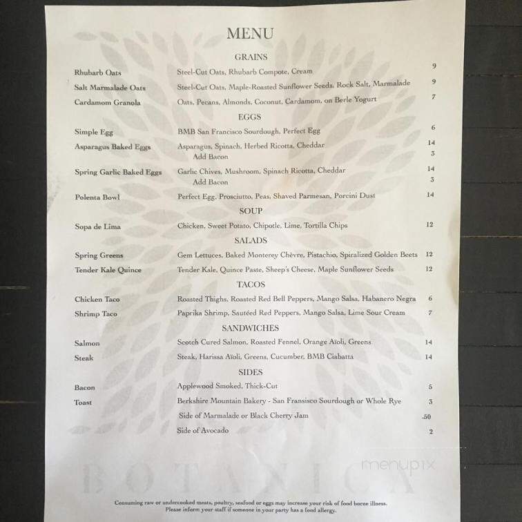 Twoflower Cafe - Great Barrington, MA menu_pic