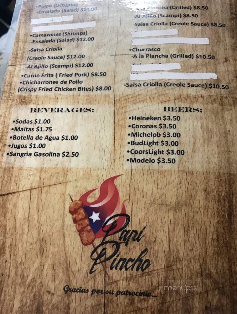 Papi's Pinchos - Groveland, FL menu_pic