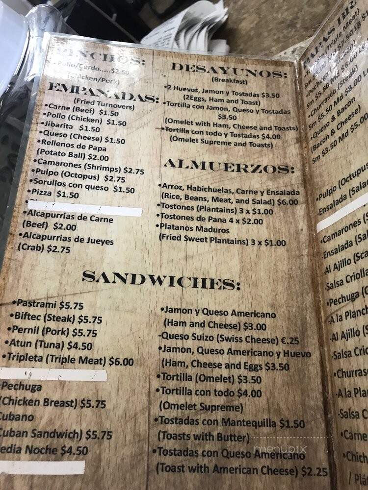 Papi's Pinchos - Groveland, FL menu_pic