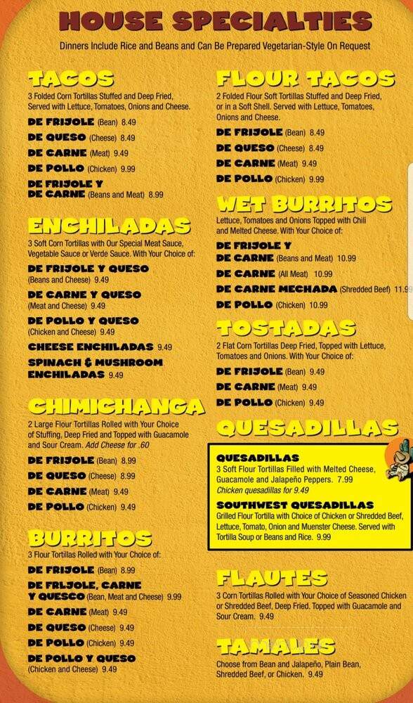 Juan Miguel's - Clinton Township, MI menu_pic