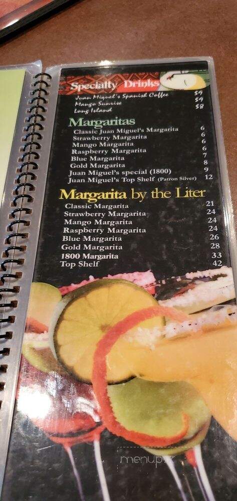 Juan Miguel's - Clinton Township, MI menu_pic