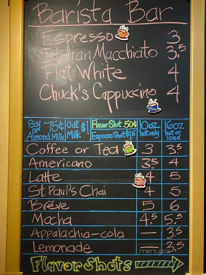 Fairfax Coffee House - Berkeley Springs, WV menu_pic