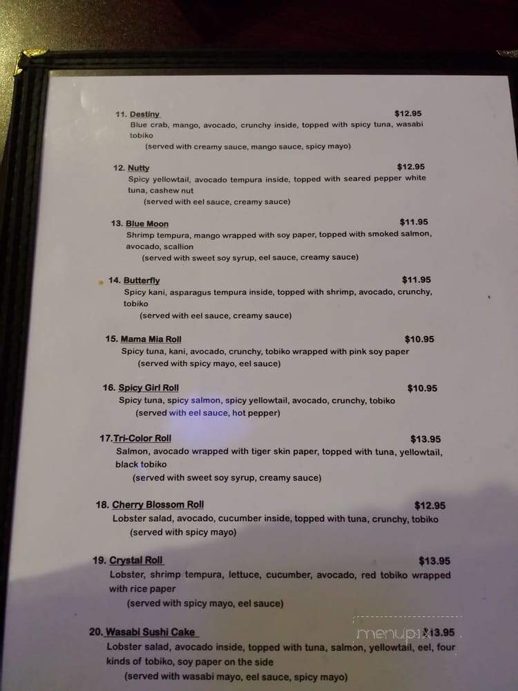 Wasabi Japanese Sushi & Cuisine - Jacksonville, NC menu_pic