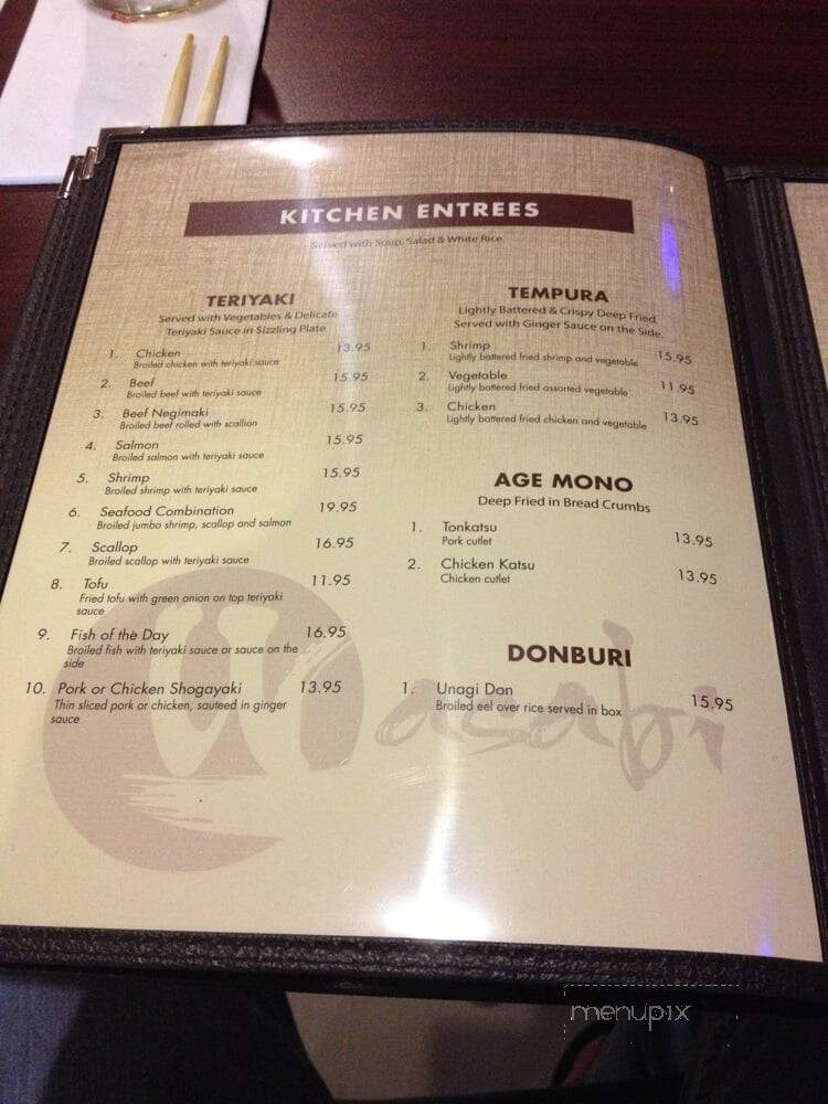 Wasabi Japanese Sushi & Cuisine - Jacksonville, NC menu_pic