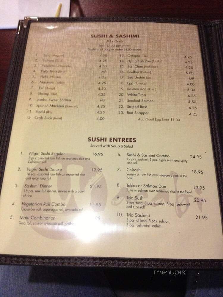 Wasabi Japanese Sushi & Cuisine - Jacksonville, NC menu_pic