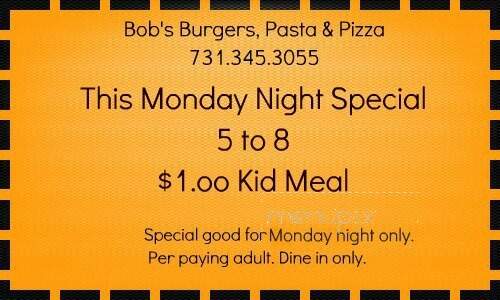 Bob's Burgers, Pasta, Pizza - Bells, TN