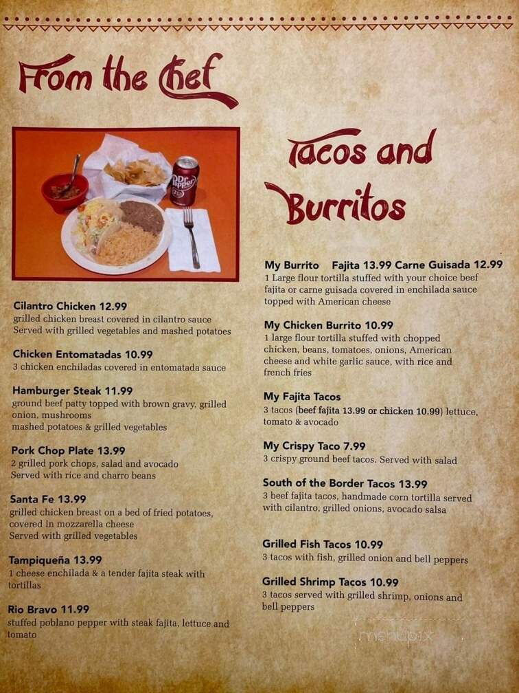 My Place Cafe - Edinburg, TX menu_pic