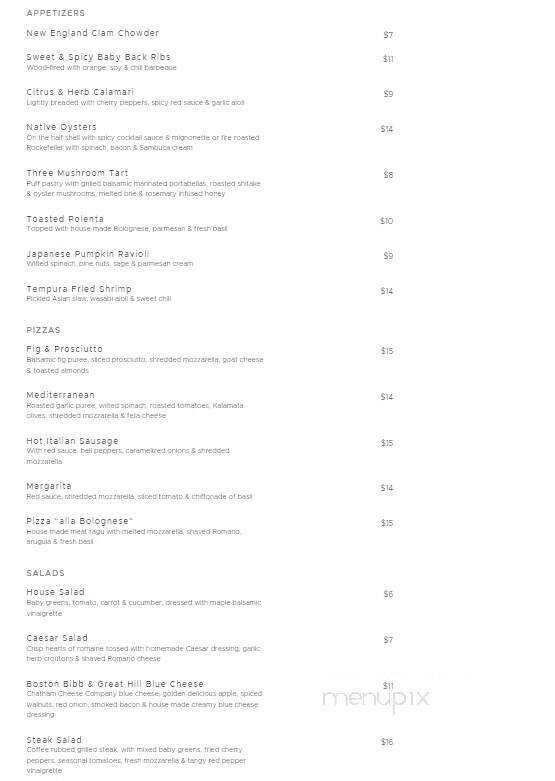 Del Mar Bar and Bistro - Chatham, MA menu_pic