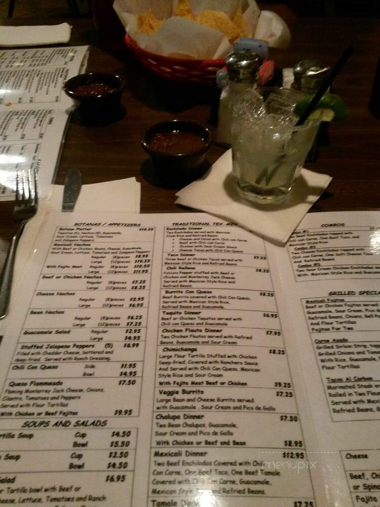 Mexicali Restaurant - Dallas, TX menu_pic