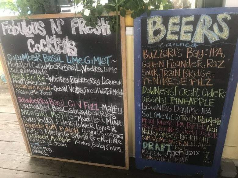 Bayside Restaurant - Westport, MA menu_pic