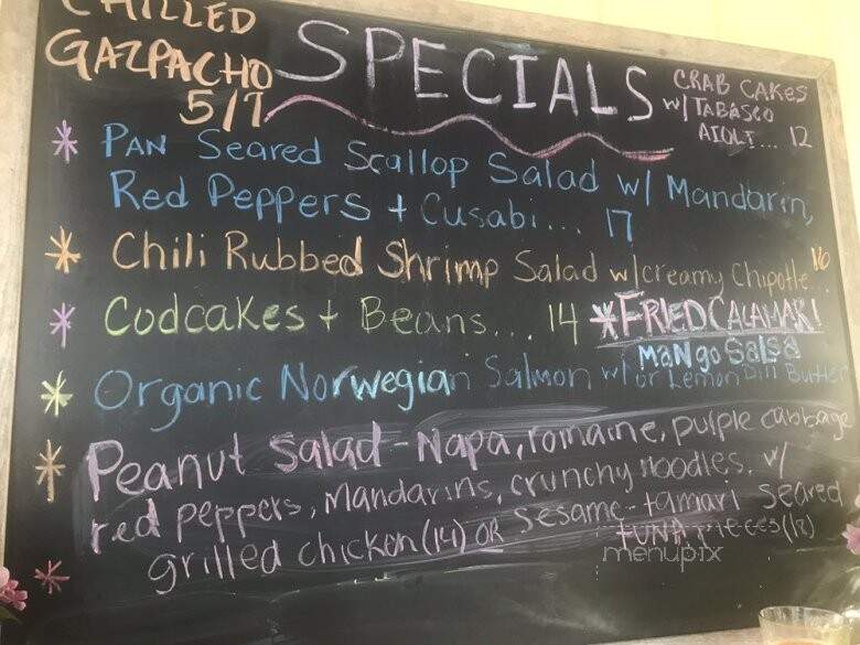 Bayside Restaurant - Westport, MA menu_pic