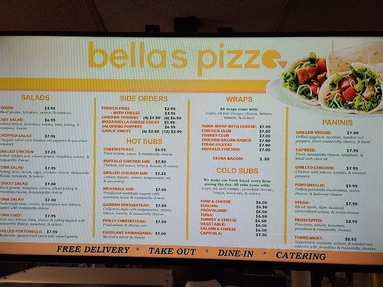Bella's Pizza & Subs - Salem, MA menu_pic