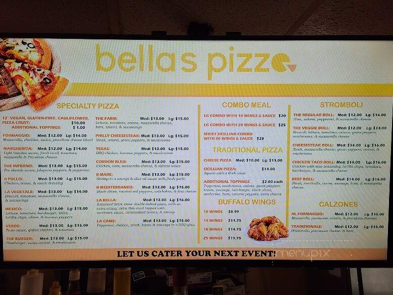 Bella's Pizza & Subs - Salem, MA menu_pic