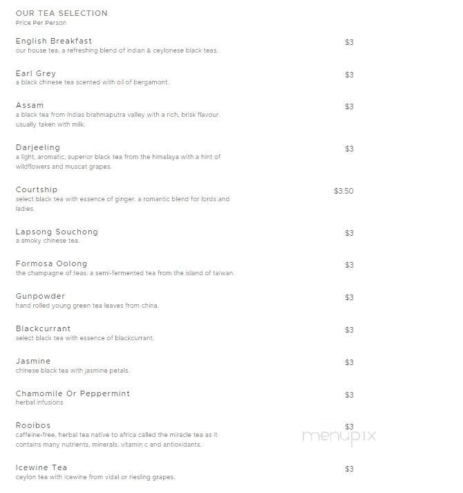 Dunbar Tea Room & Gift Shop - Sandwich, MA menu_pic