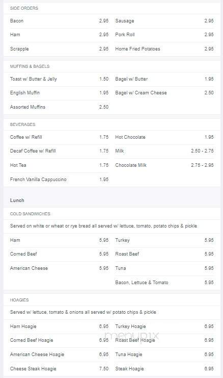 Adventurer Ocean Front Restaurant - Wildwood Crest, NJ menu_pic