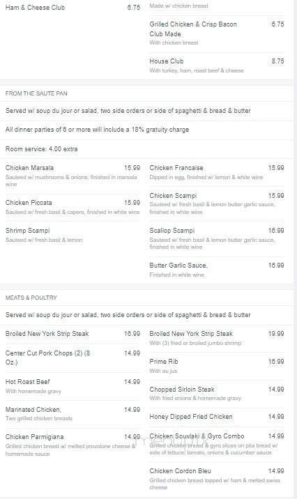 Adventurer Ocean Front Restaurant - Wildwood Crest, NJ menu_pic