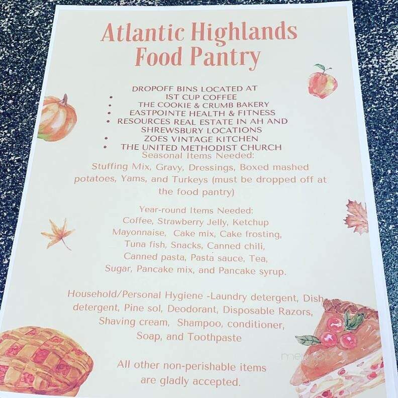 Zoe's Vintage Kitchen Inc - Atlantic Highlands, NJ menu_pic