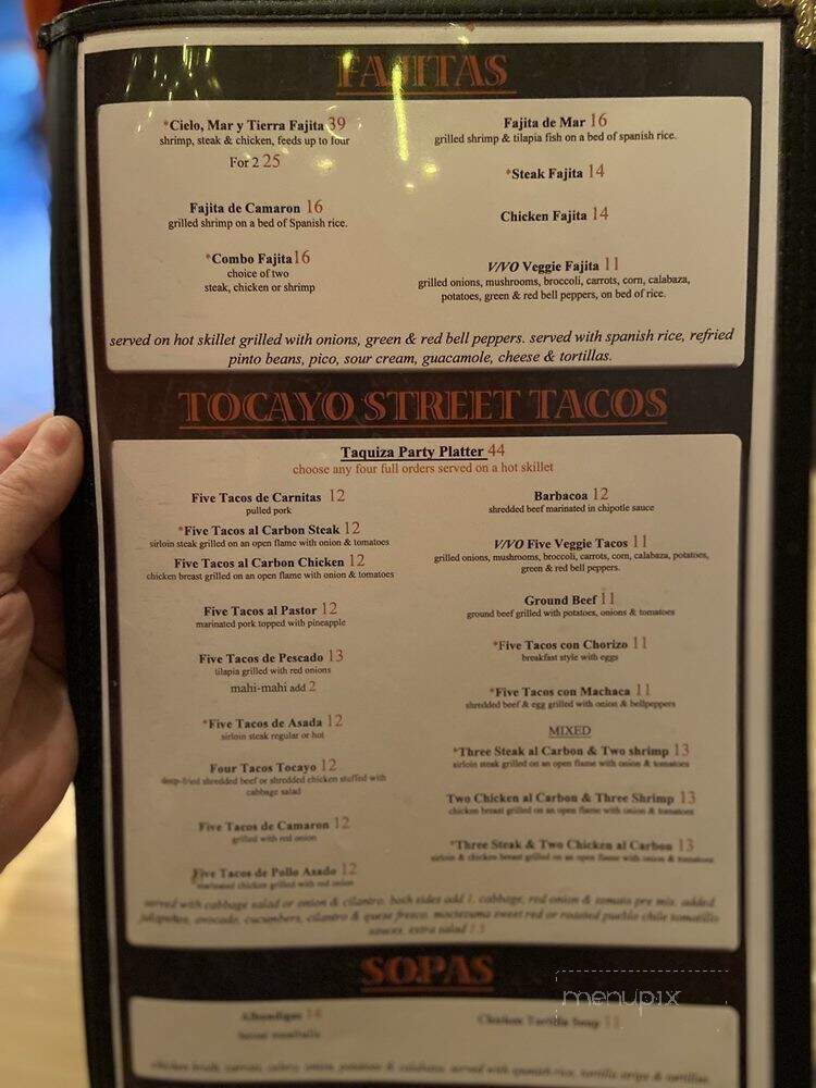 Tocayo - Pueblo West, CO menu_pic