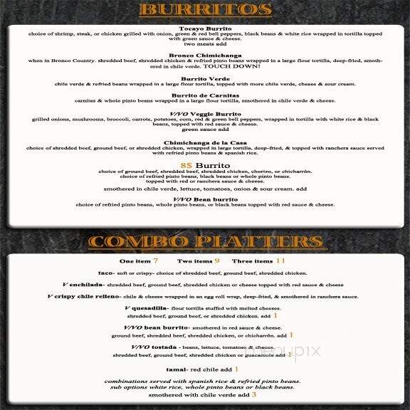 Tocayo - Pueblo West, CO menu_pic