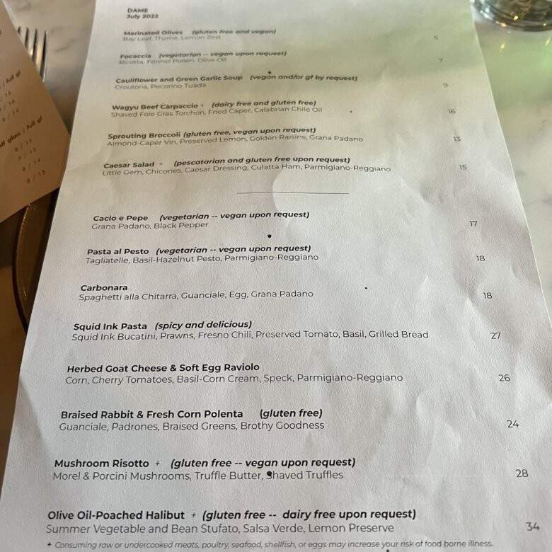 Dame - Portland, OR menu_pic