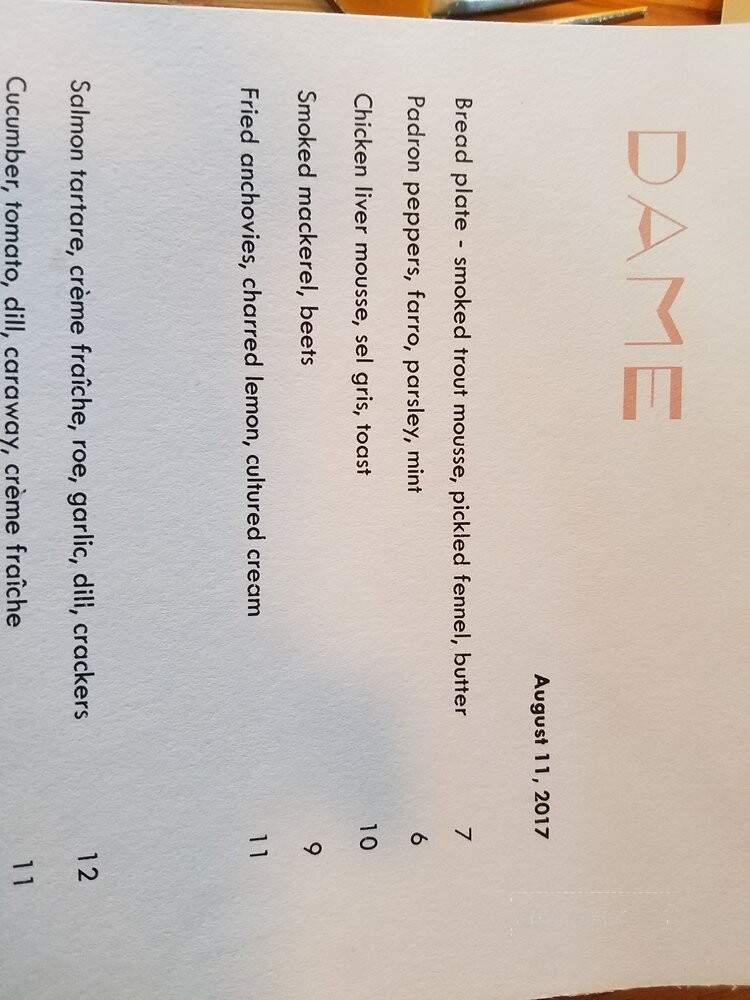 Dame - Portland, OR menu_pic