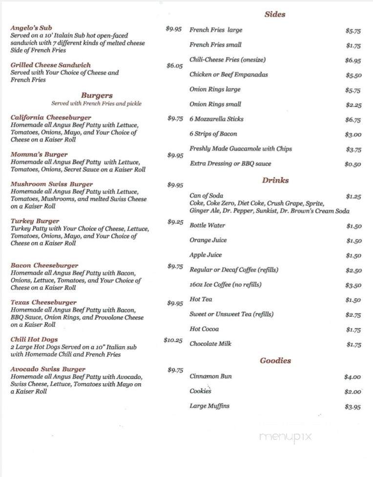 Momma's Place - Rock Hill, SC menu_pic