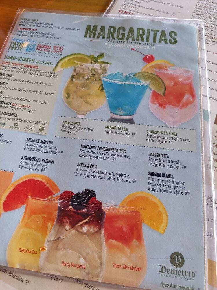 Lupe Tortilla - Allen, TX menu_pic