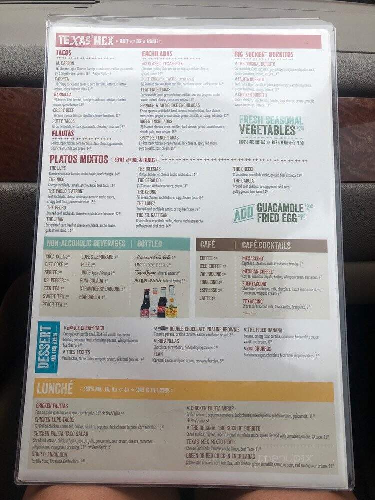 Lupe Tortilla - Allen, TX menu_pic