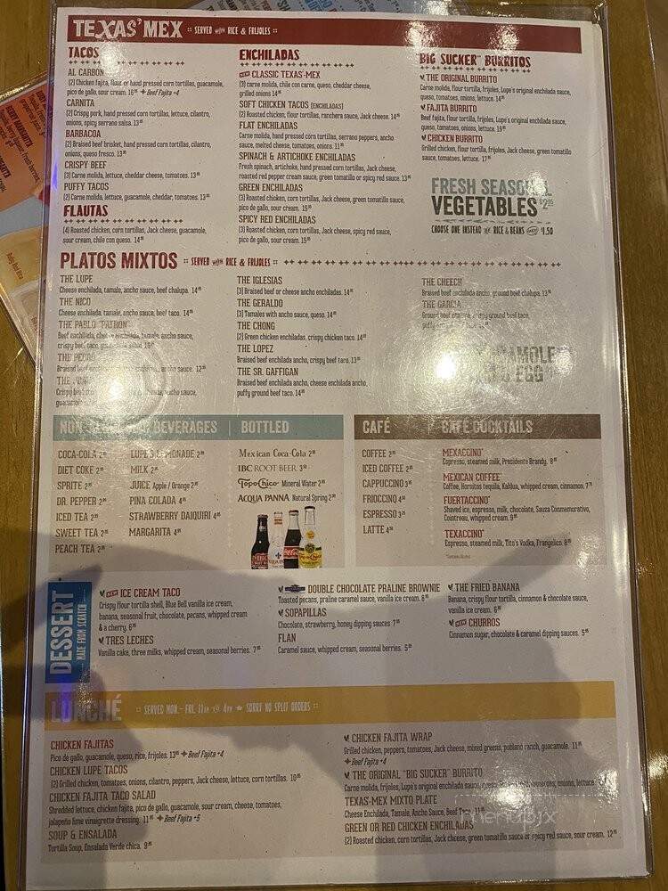 Lupe Tortilla - Allen, TX menu_pic