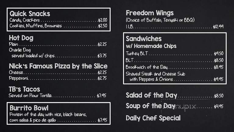 The Brook - Seabrook, NH menu_pic