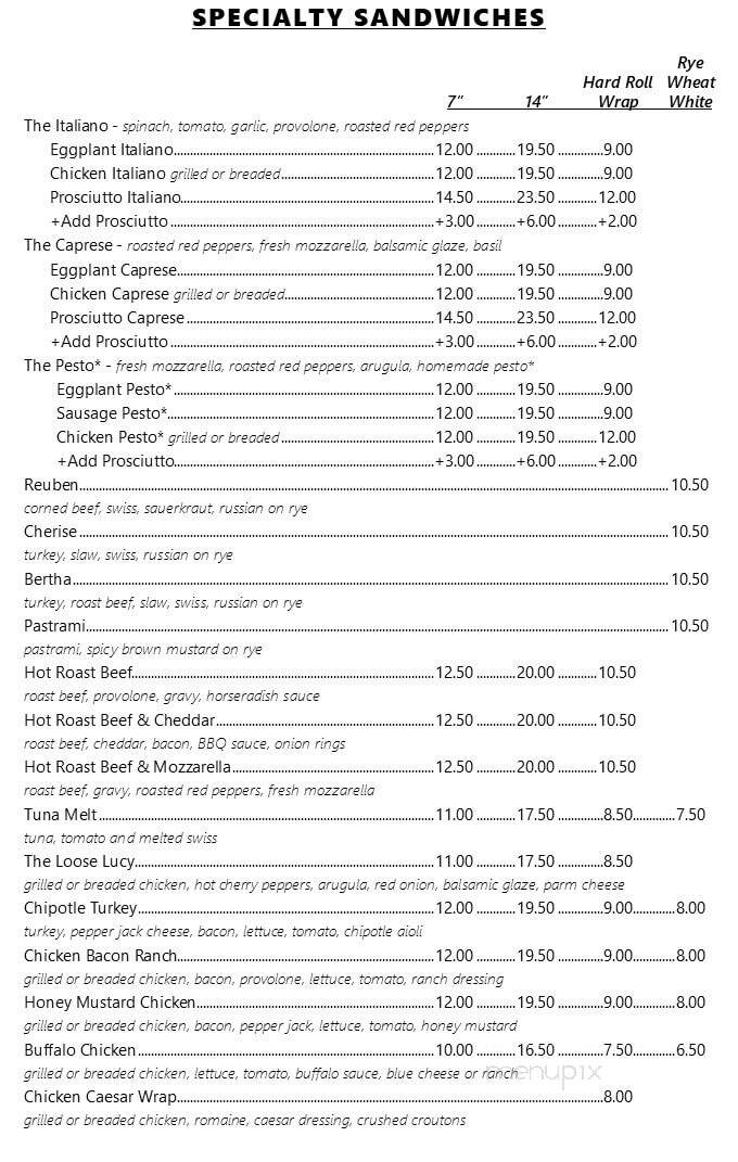 Jerry's Deli & Pizza - South Seaside Park, NJ menu_pic