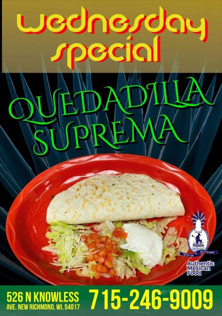 Azul Tequila - New Richmond, WI menu_pic