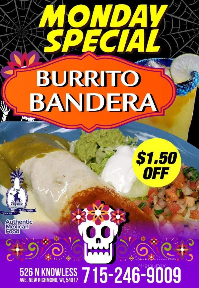 Azul Tequila - New Richmond, WI menu_pic