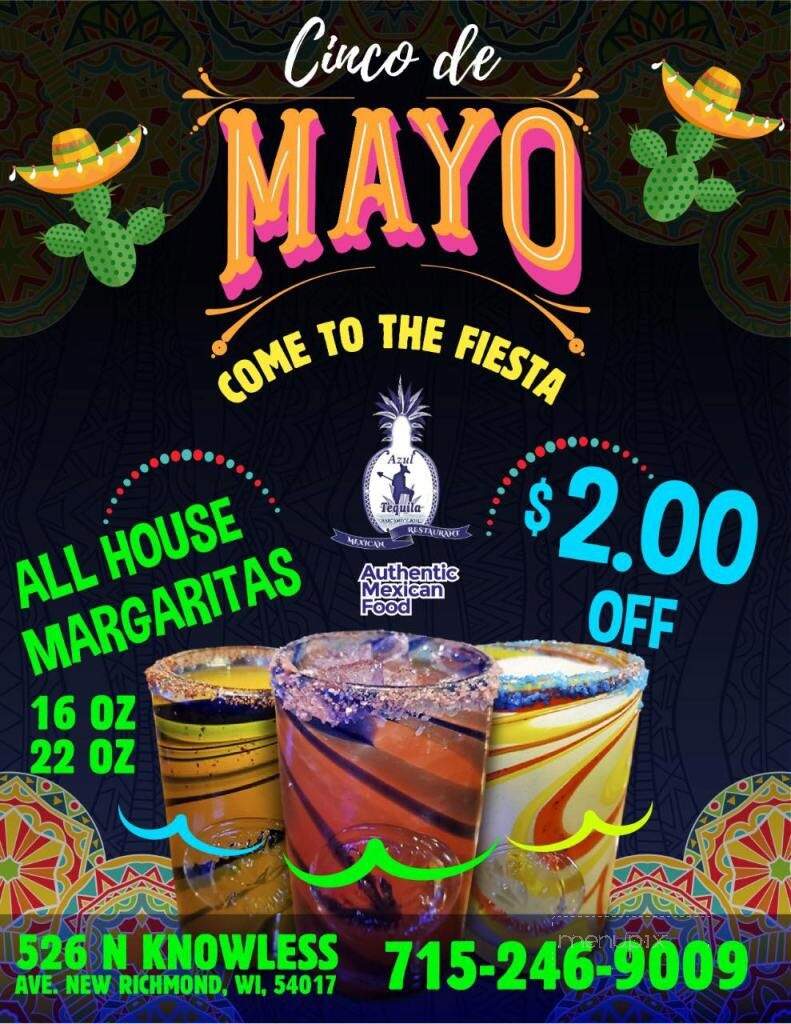 Azul Tequila - New Richmond, WI menu_pic