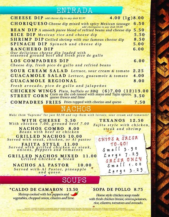 Twin Compadres - Hildebran, NC menu_pic