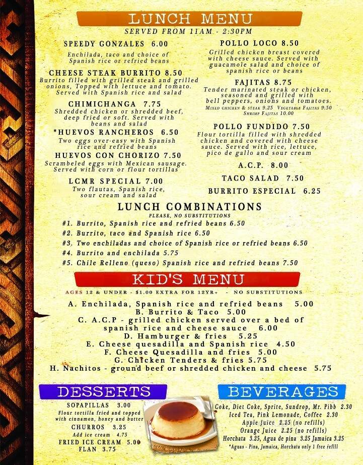 Twin Compadres - Hildebran, NC menu_pic