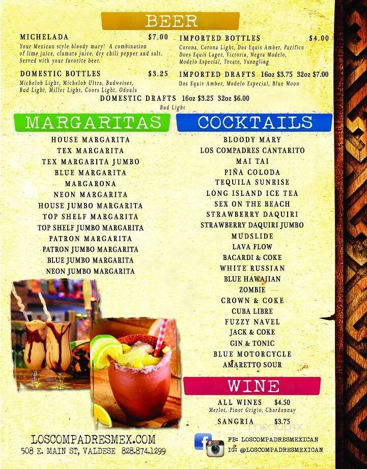 Twin Compadres - Hildebran, NC menu_pic