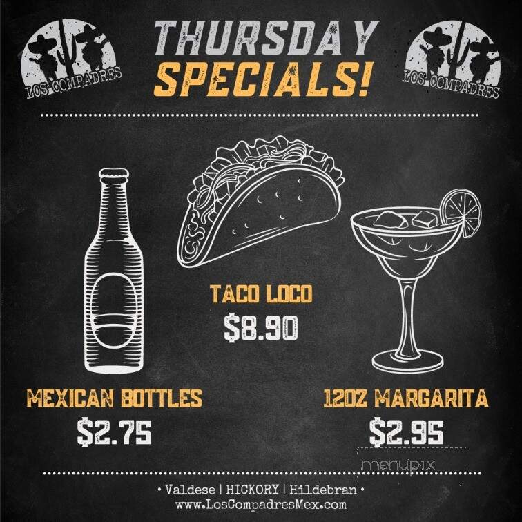 Twin Compadres - Hildebran, NC menu_pic